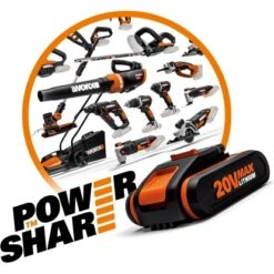Worx Akku-Rasentrimmer WG163E.9 PowerShare 20 V Solo -Gartenhilfe Deutschland Verkaufs-Shop 163434 2974 3