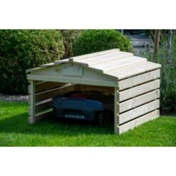Dobar Mährobotergarage Mit Abnehmbarem Dach Fichte Natur 52,5 X 78,5 X 74 Cm -Gartenhilfe Deutschland Verkaufs-Shop 8539322 4637 07
